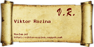 Viktor Rozina névjegykártya